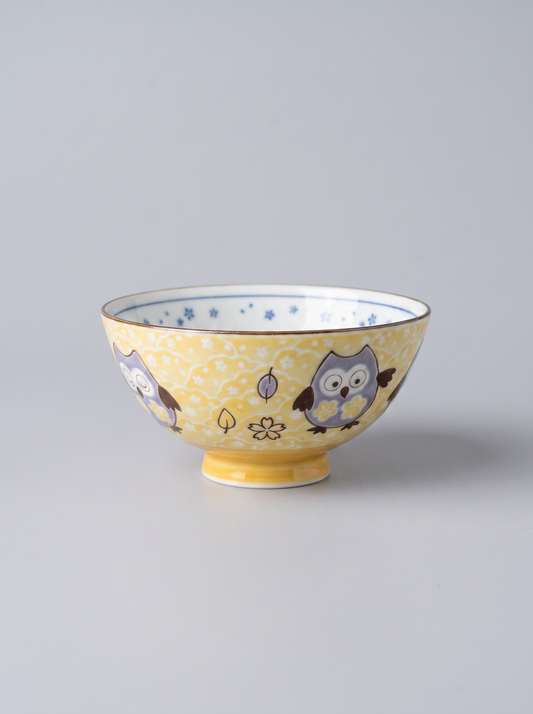 Bowl "Owl Garden" — Japanese Ceramic by Kutanido Co. Ltd.