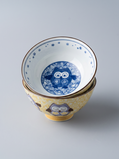 Bowl "Owl Garden" — Japanese Ceramic by Kutanido Co. Ltd.