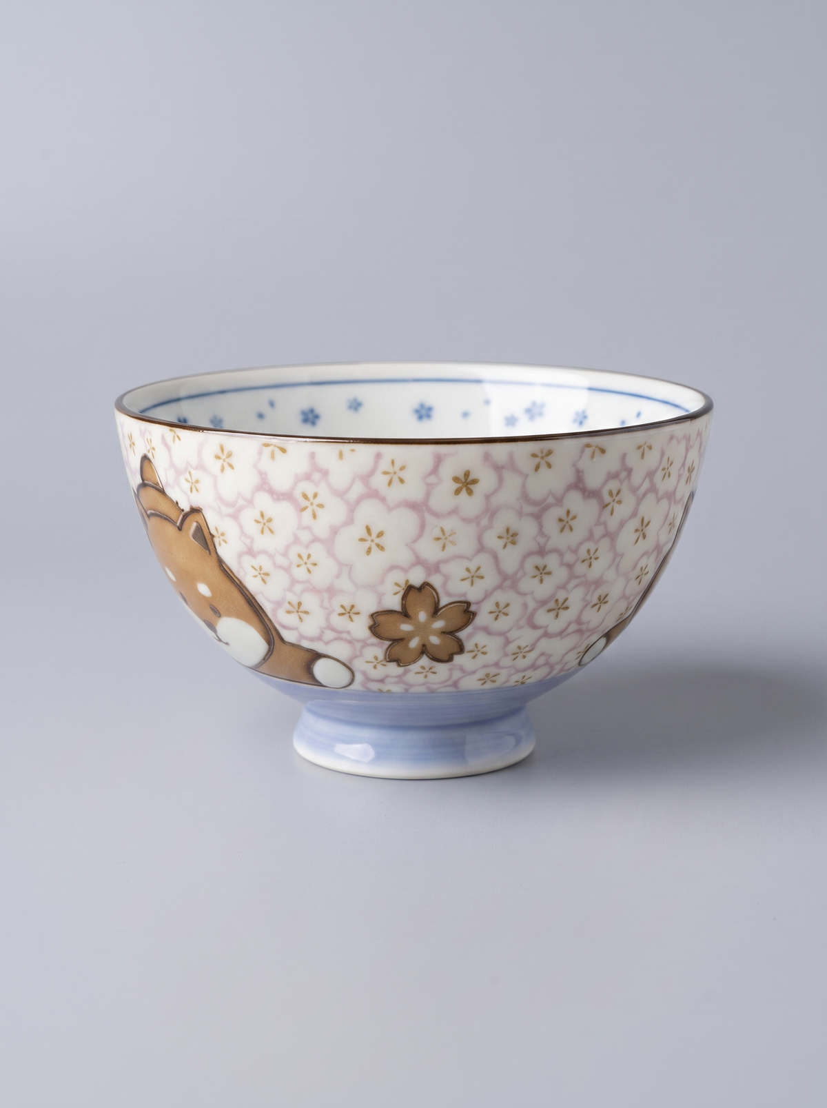 Bowl "Shiba & Blossoms" — Japanese Ceramic by Kutanido Co. Ltd.