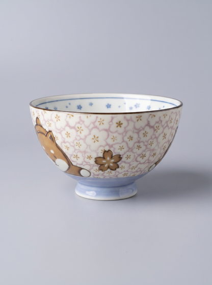 Bowl "Shiba & Blossoms" — Japanese Ceramic by Kutanido Co. Ltd.