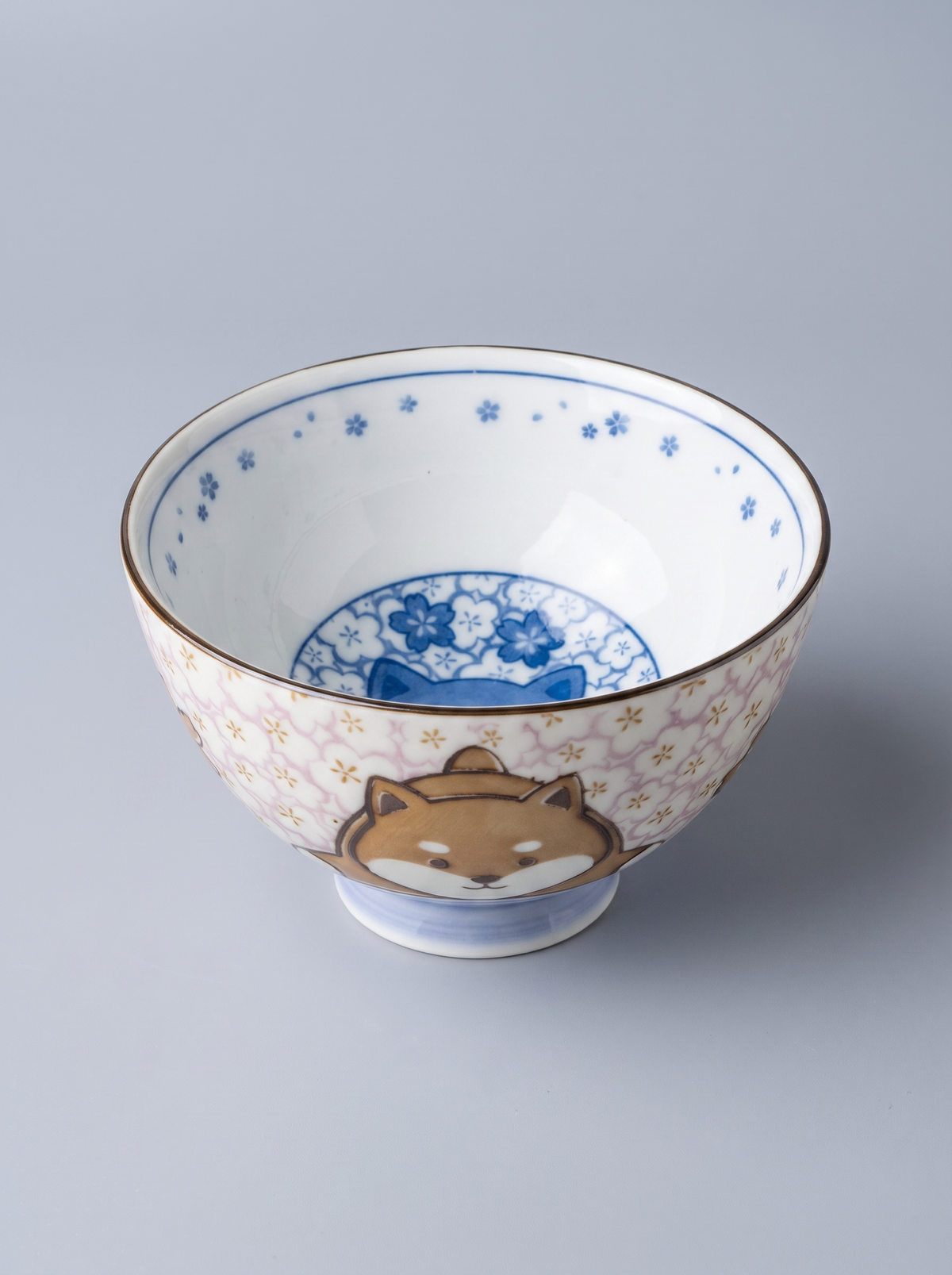 Bowl "Shiba & Blossoms" — Japanese Ceramic by Kutanido Co. Ltd.