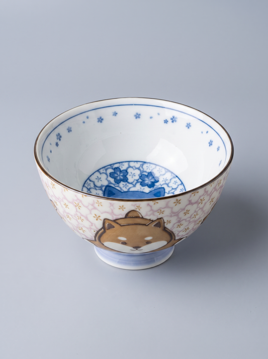Bowl "Shiba & Blossoms" — Japanese Ceramic by Kutanido Co. Ltd.