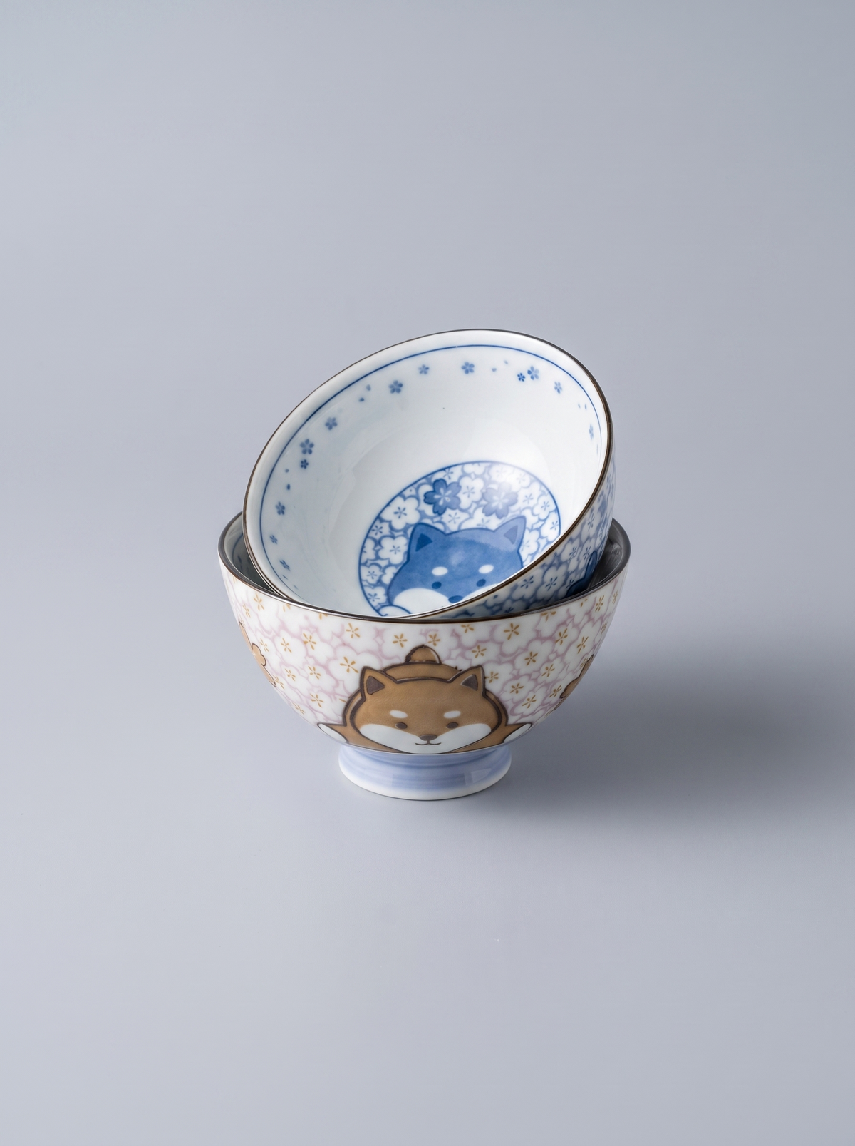 Bowl "Shiba & Blossoms" — Japanese Ceramic by Kutanido Co. Ltd.