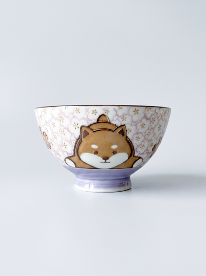 Bowl "Shiba & Blossoms" — Japanese Ceramic by Kutanido Co. Ltd.