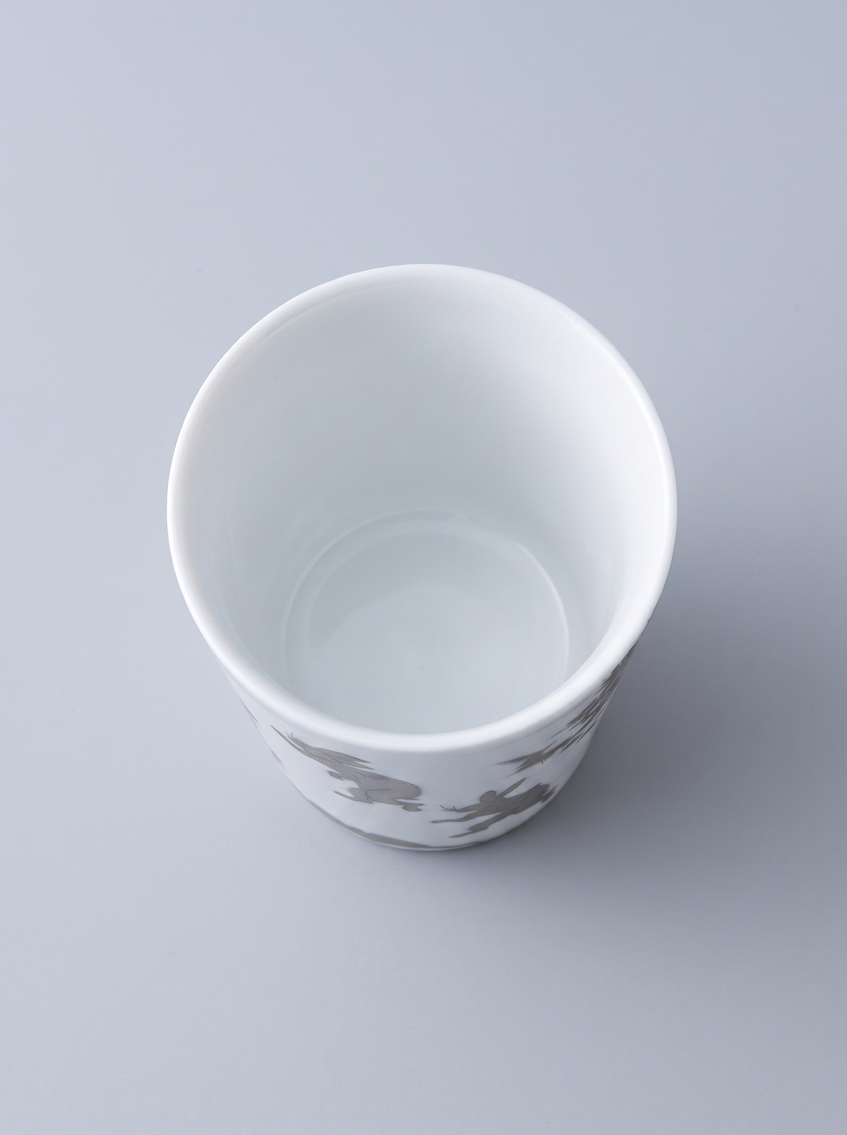 Free Cup "Choju-giga — Sumo" — Japanese Porcelain by Koransha Co. Ltd.