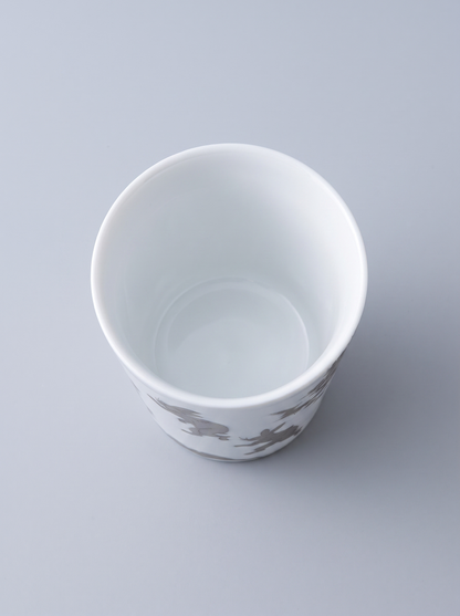 Free Cup "Choju-giga — Sumo" — Japanese Porcelain by Koransha Co. Ltd.