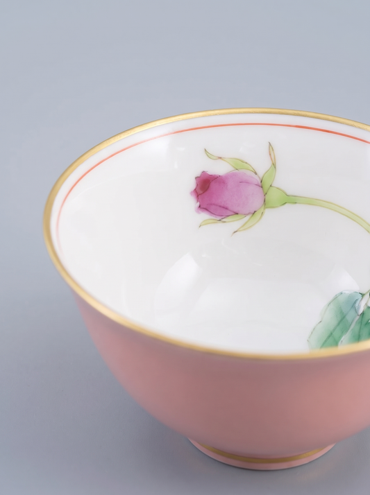 Teacup Set "Bright Rose" — Japanese Porcelain by Koransha Co. Ltd.