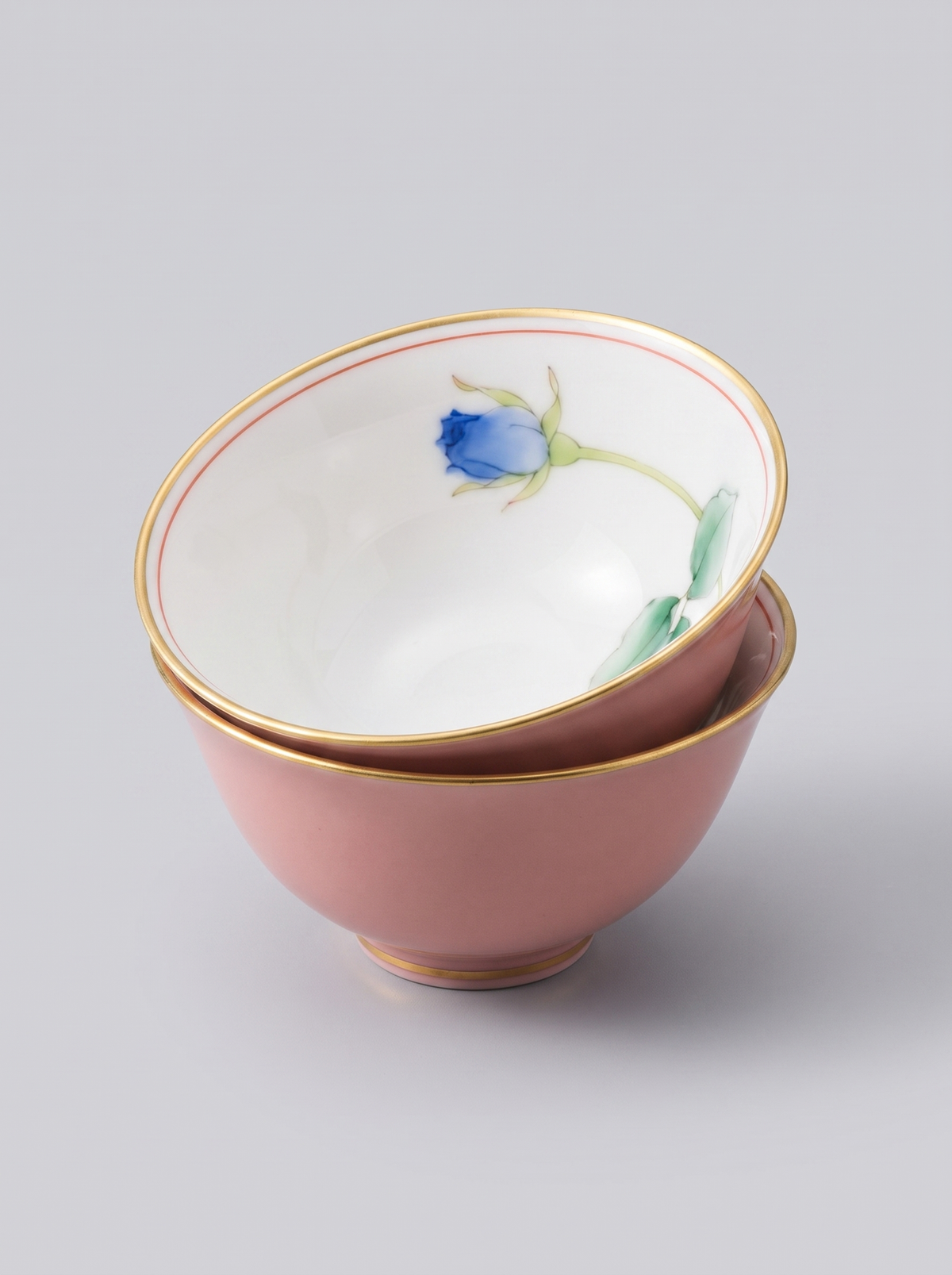 Teacup Set "Bright Rose" — Japanese Porcelain by Koransha Co. Ltd.